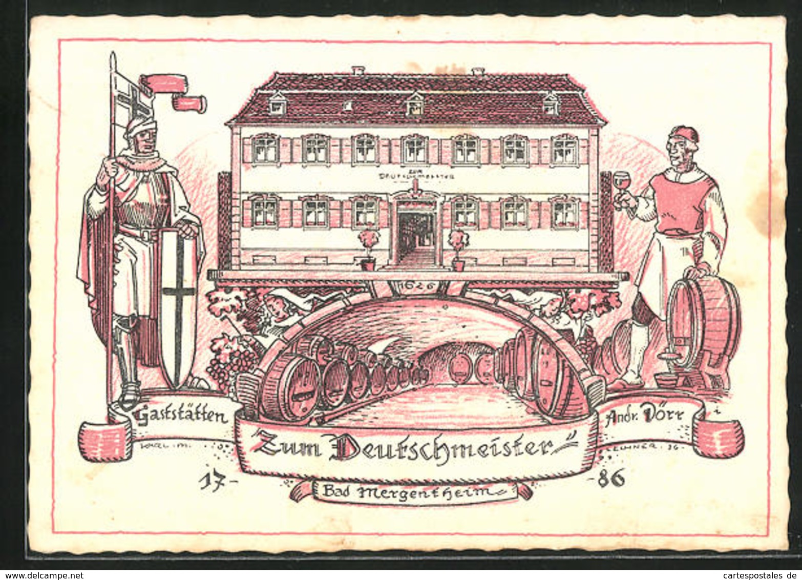 AK Bad Mergentheim, Gasthaus Zum Deutschmeister Von A. Dörr - Bad Mergentheim