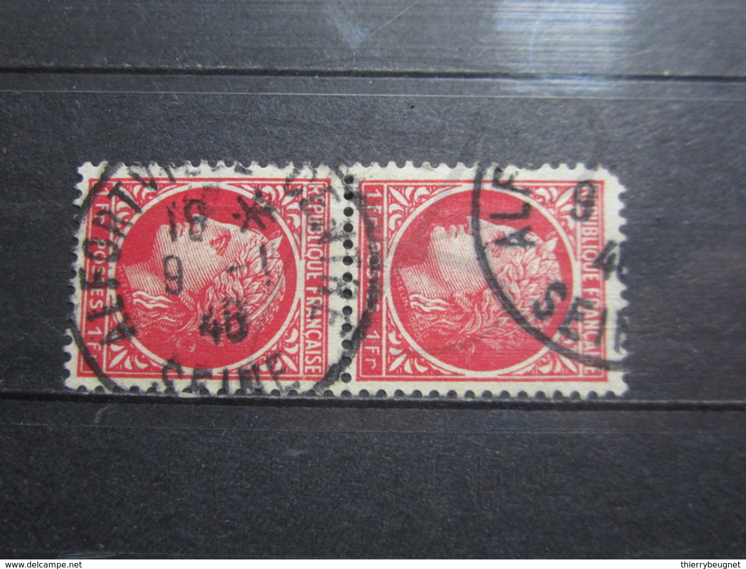 VEND BEAUX TIMBRES FRANCE N° 676 EN PAIRE , OBLITERATION " ALFORTVILLE " !!! - 1945-47 Cérès De Mazelin