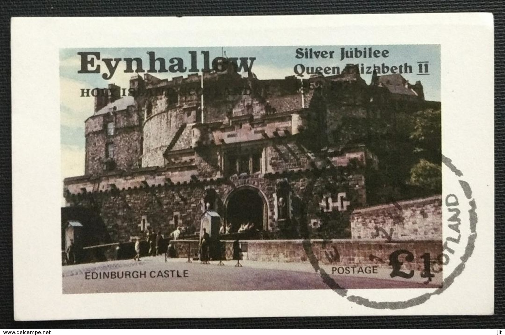 134.EYNHALLOW HOLY ISLAND SCOTLAND 1977 USED STAMP SILVER JUBILEE QUEEN ELIZABETH II, EDINBURGH CASTLE. - Local Issues