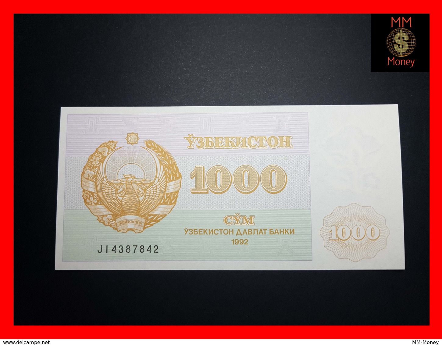 UZBEKISTAN 1.000  1000 Som  1992  P. 70 A  UNC - Uzbekistan