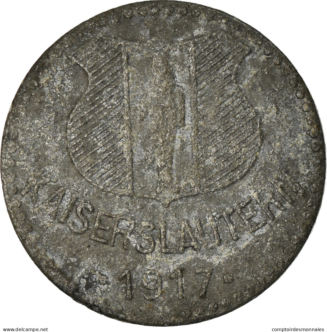Monnaie, Allemagne, Kriegsgeld, Kaiserlautern, 10 Pfennig, 1917, TTB, Zinc - Noodgeld