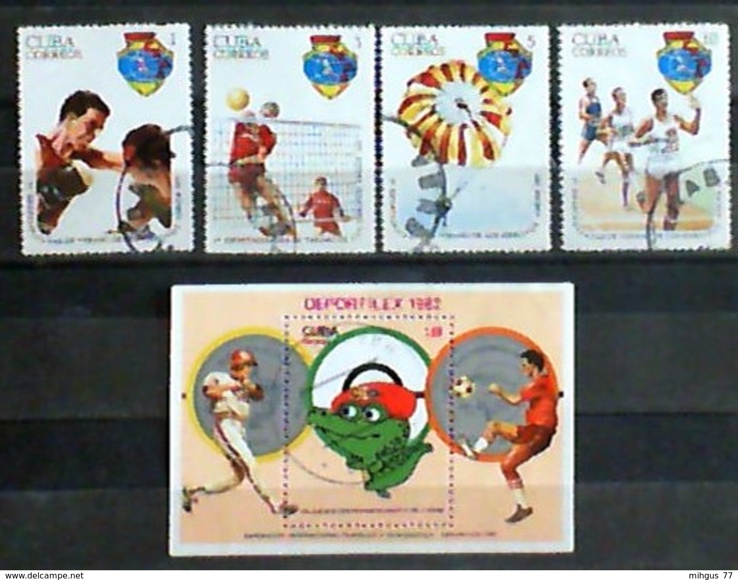 CUBA 1977-82 Spots Used Stamps+sheet - Collections, Lots & Series