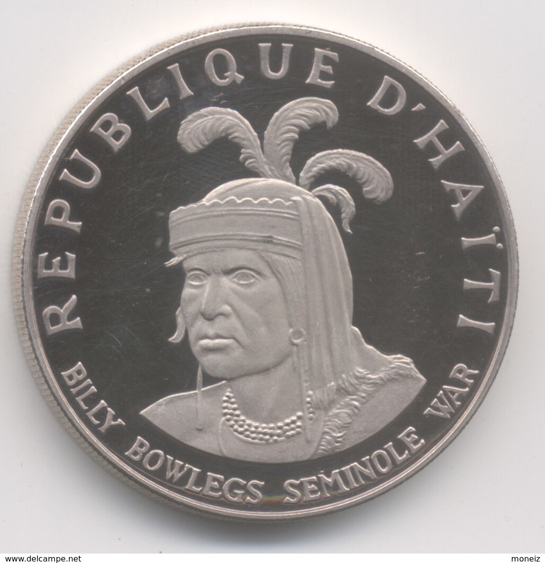 HAITI  10 Gourdes 1971  Seminole Chief Billy Bowlegs BE  ARGENT SPL - Haiti