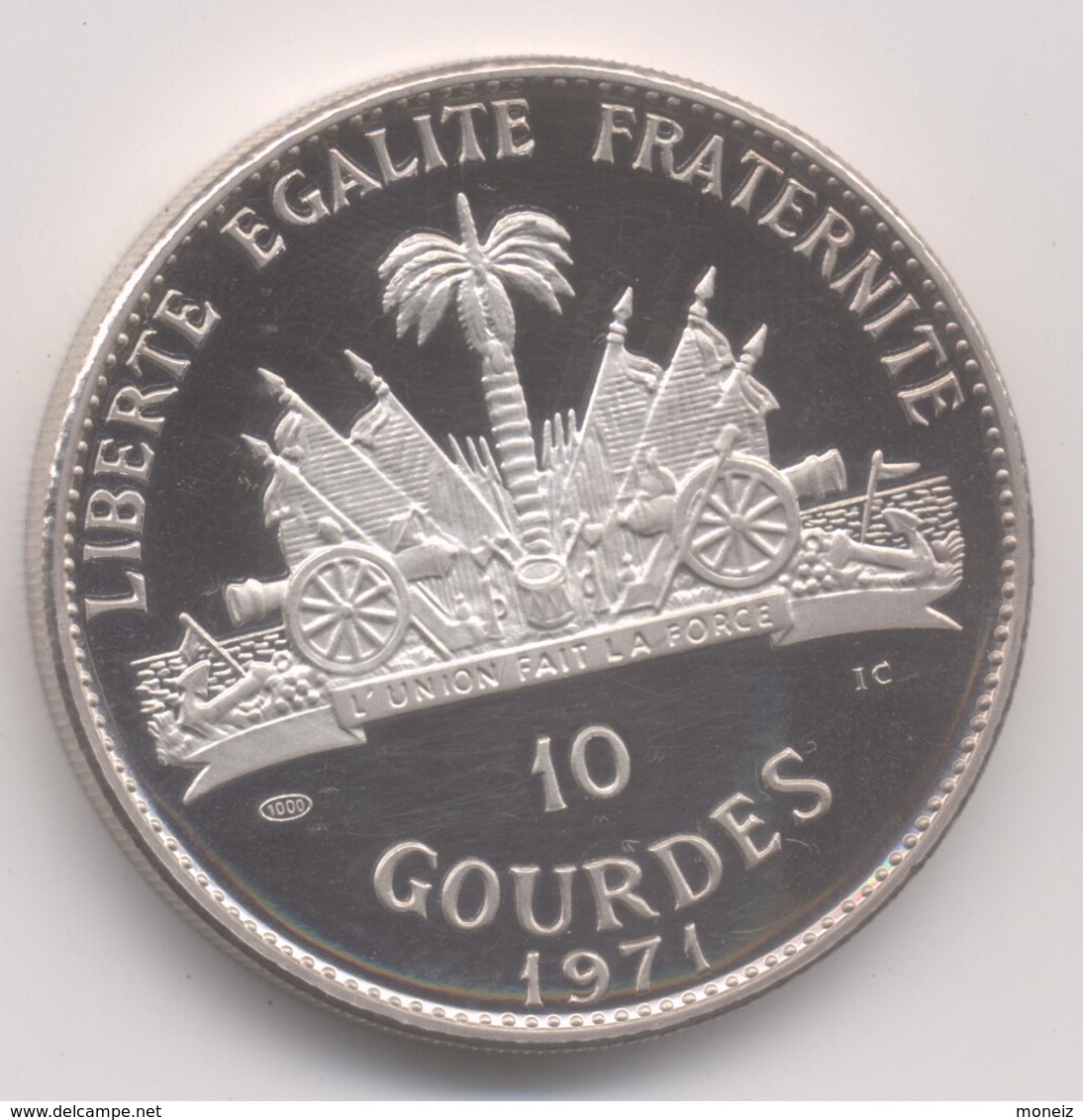 HAITI  10 Gourdes 1971  Seminole Chief Billy Bowlegs BE  ARGENT SPL - Haiti