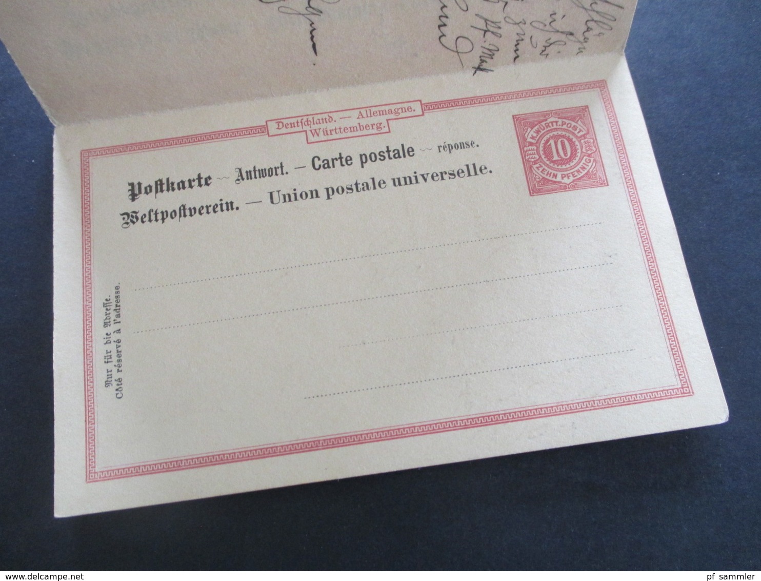 AD Württemberg 1892 Ganzsache / Doppelkarte Stempel Boll (Bad) Nach Elberfeld Rheinpreussen - Postal  Stationery