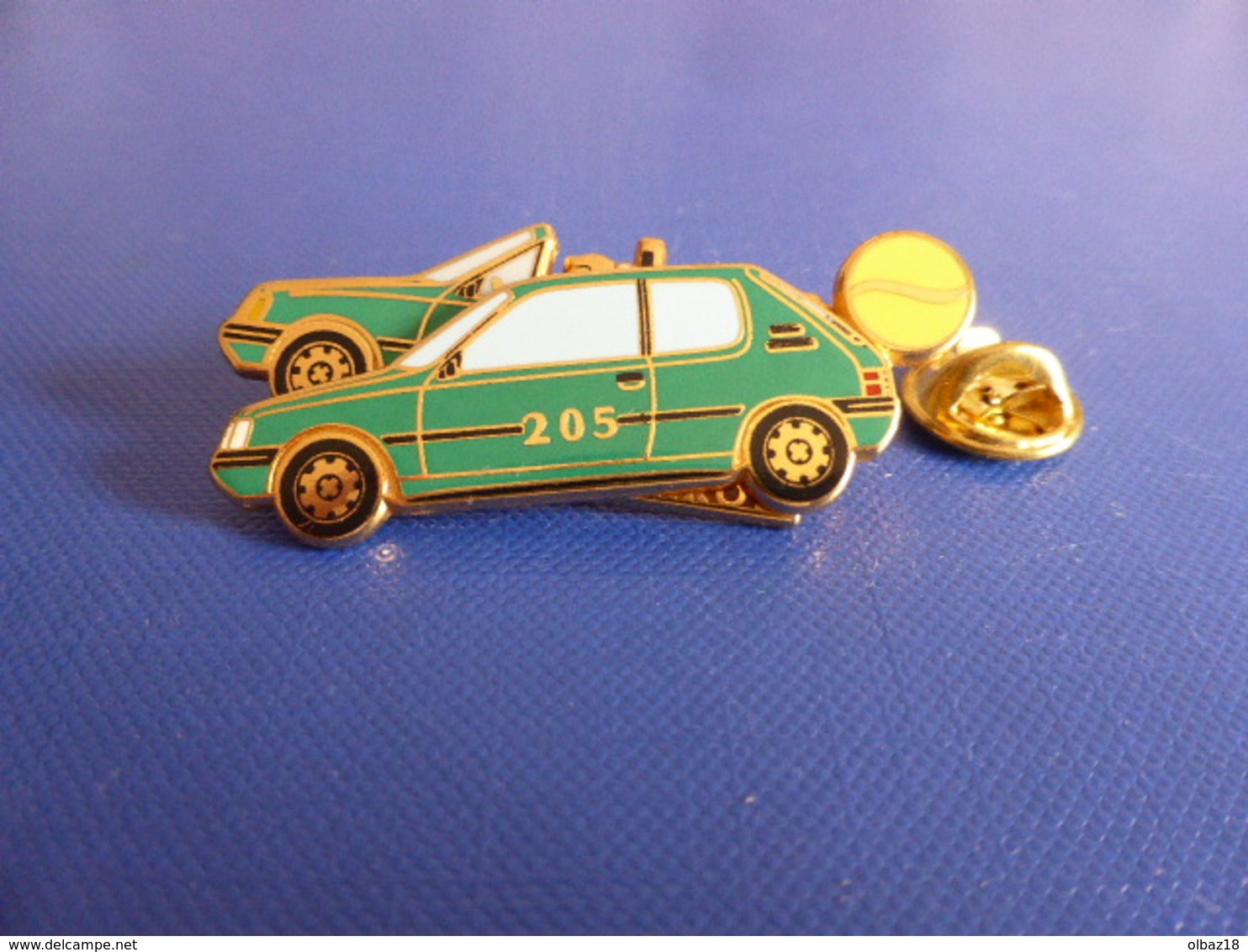 Pin's Arthus Bertrand Roland Garros Peugeot 92 - 205 Open Tennis Paris - Voiture Double Moule (AE2) - Arthus Bertrand