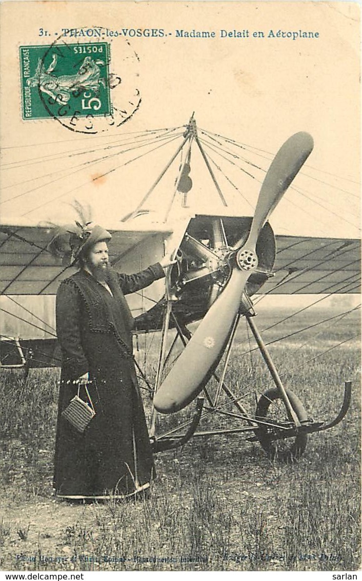 88 , THAON LES VOSGES , Madame Delait En Aéroplane , * 438 93 - Thaon Les Vosges