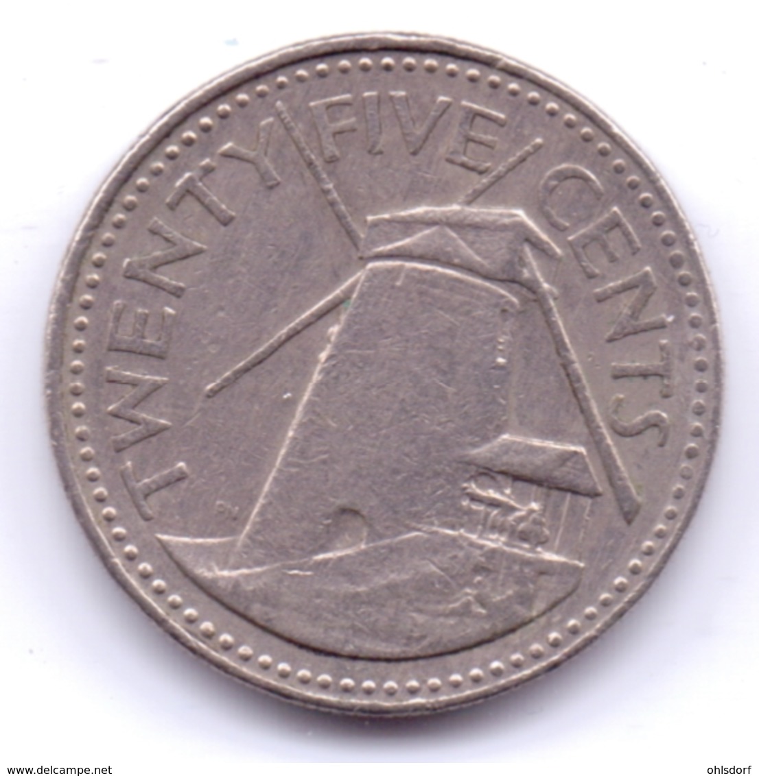 BARBADOS 1980: 25 Cents, KM 13 - Barbados