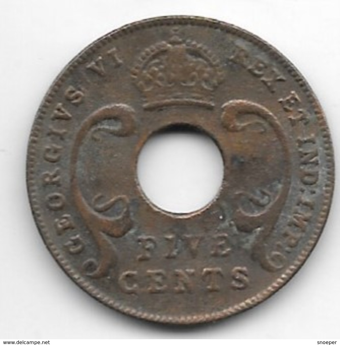 *east Africa 5 Cents 1941    Km 25.1  Vf+ - Colonie Britannique