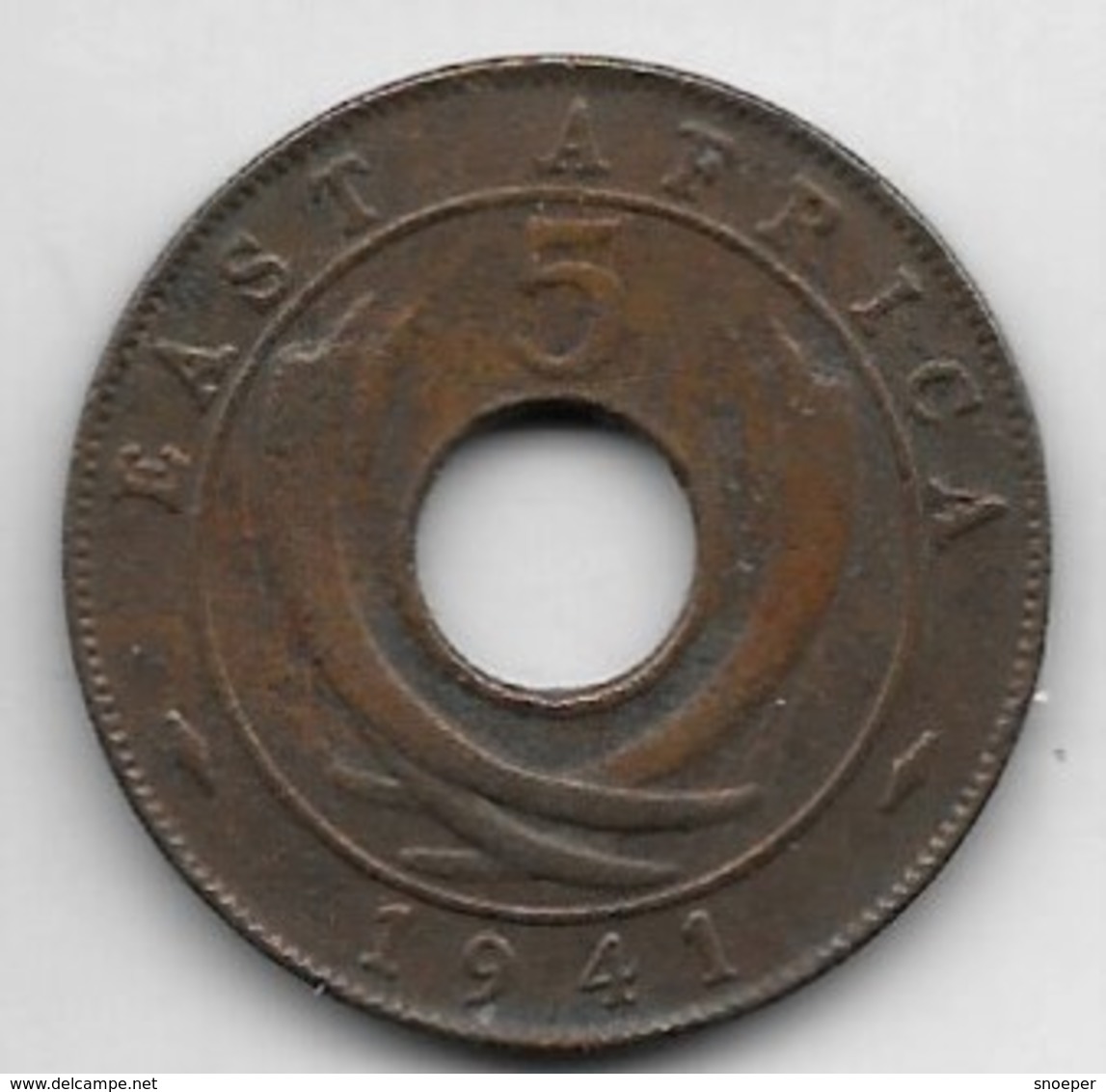 *east Africa 5 Cents 1941    Km 25.1  Vf+ - British Colony