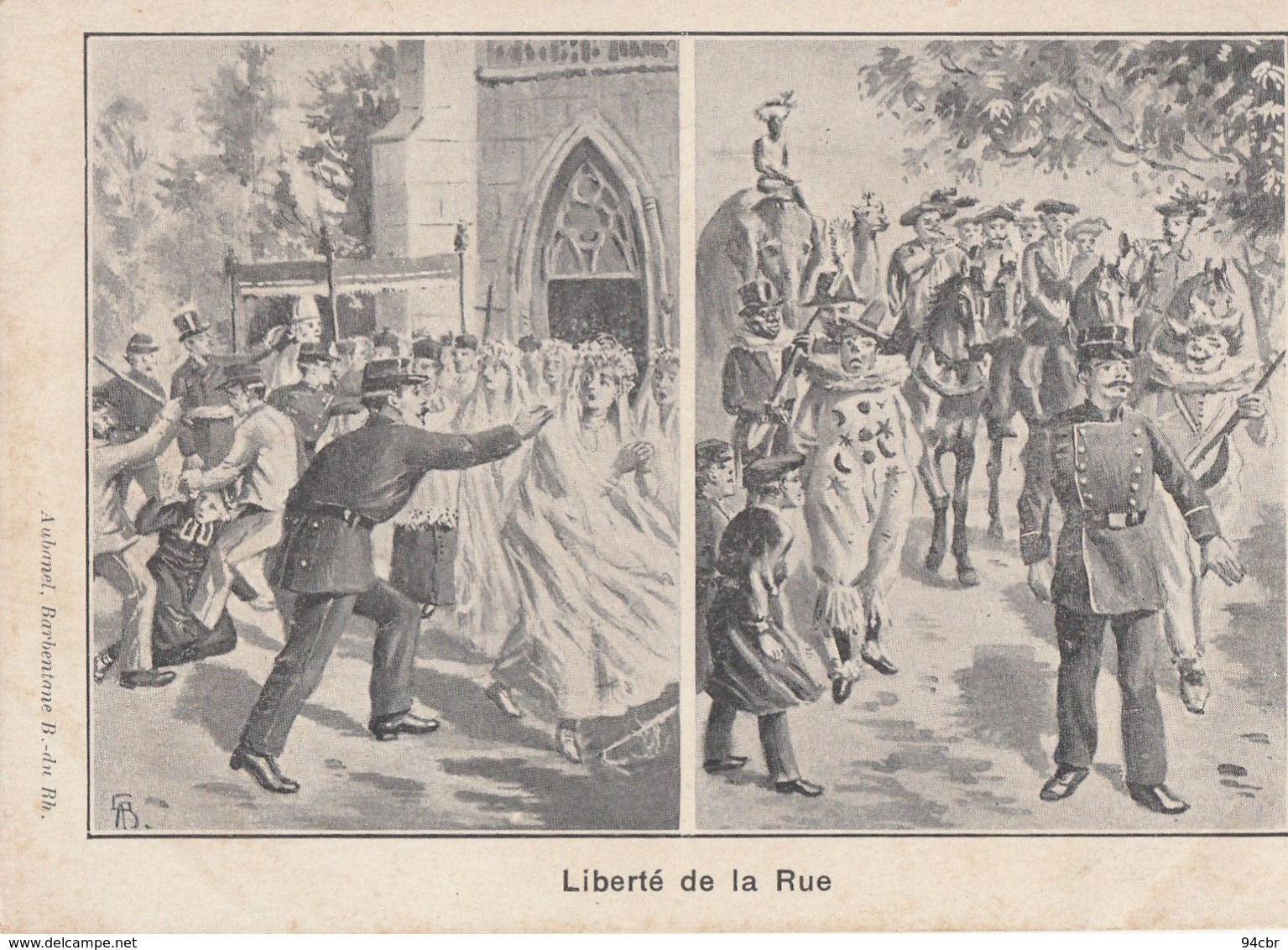 CPA (politique) Repression Anticlerical) (la Liberté De La Rue)  (  B.bur Theme ) - Non Classés