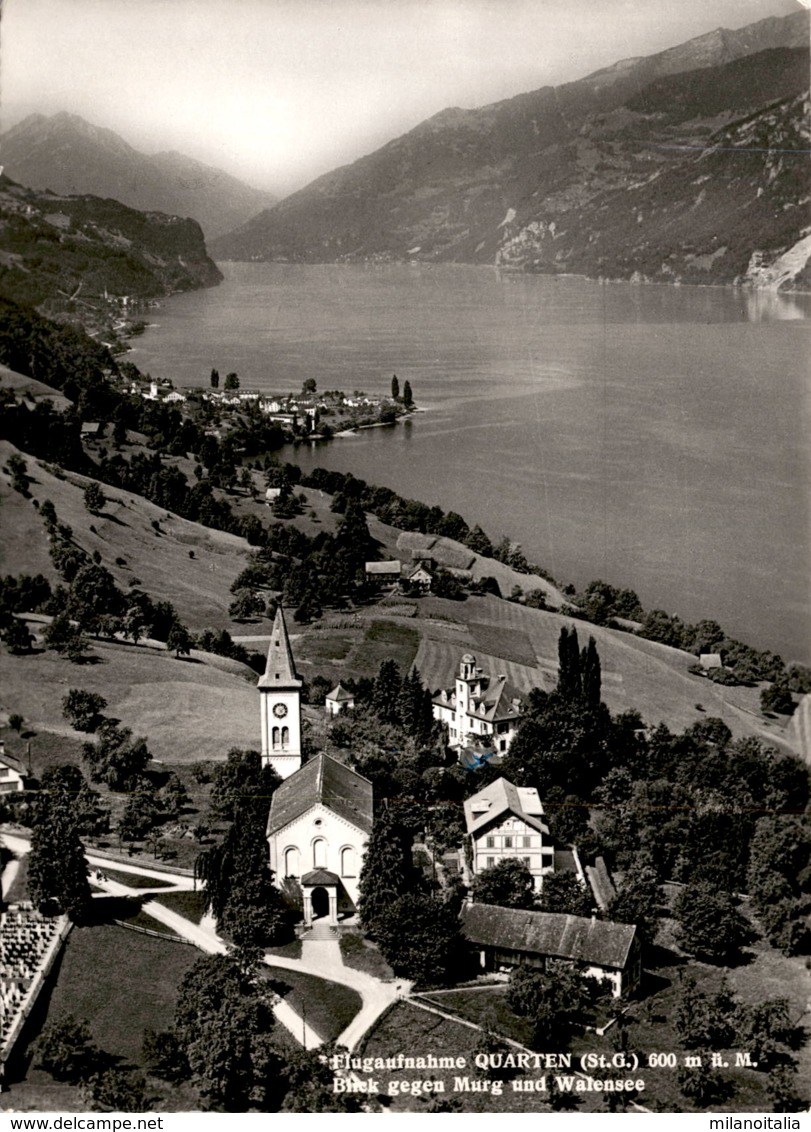 Flugaufnahme Quarten (St.G.) - Blick Gegen Murg Und Walensee (3291-1) - Quarten