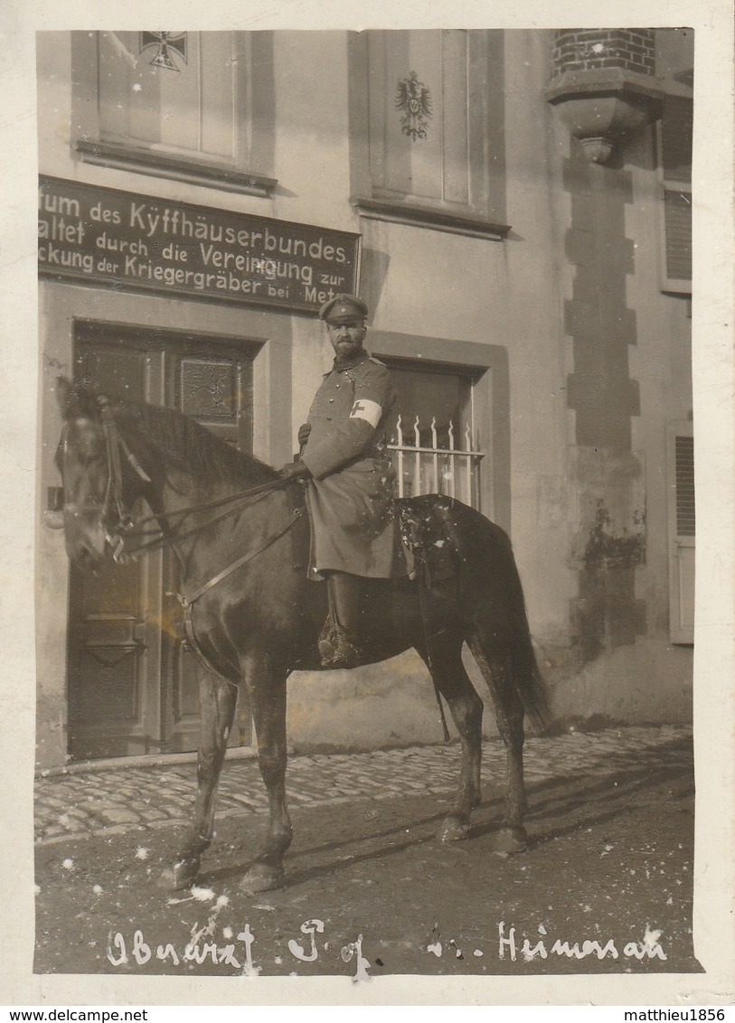 Photo 1914 GRAVELOTTE (près Ars-sur-Moselle) - Le Docteur Allemand "Heimessan" Devant Un Hôpital Militaire (A220, Ww1) - Other & Unclassified