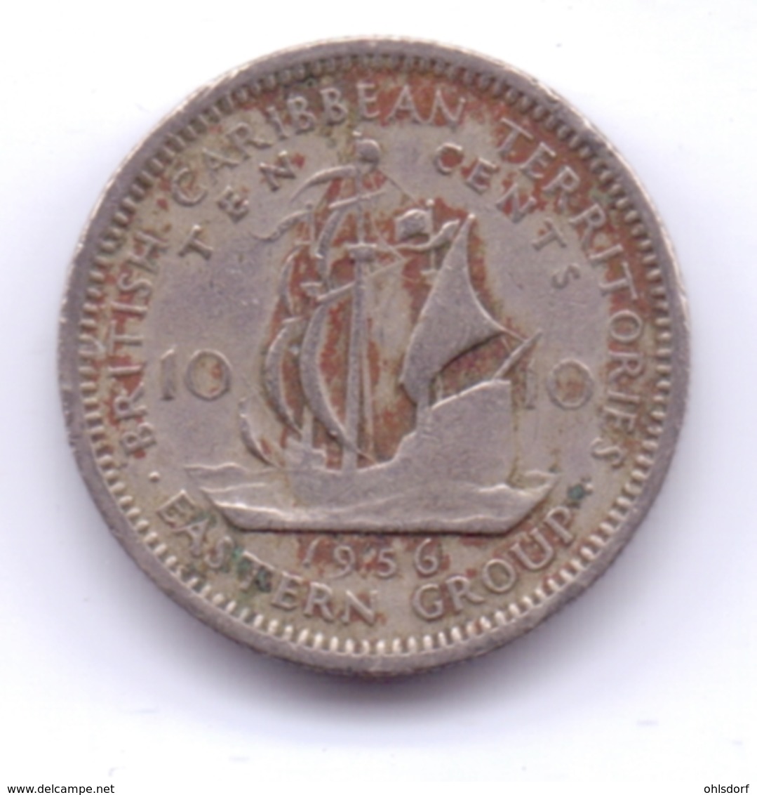 BRITISH CARIBBEAN TERRITORIES 1956: 10 Cents, KM 5 - Caraibi Britannici (Territori)