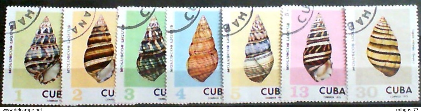 CUBA 1973 Moluscos Liguus Used Stamps - Collections, Lots & Series