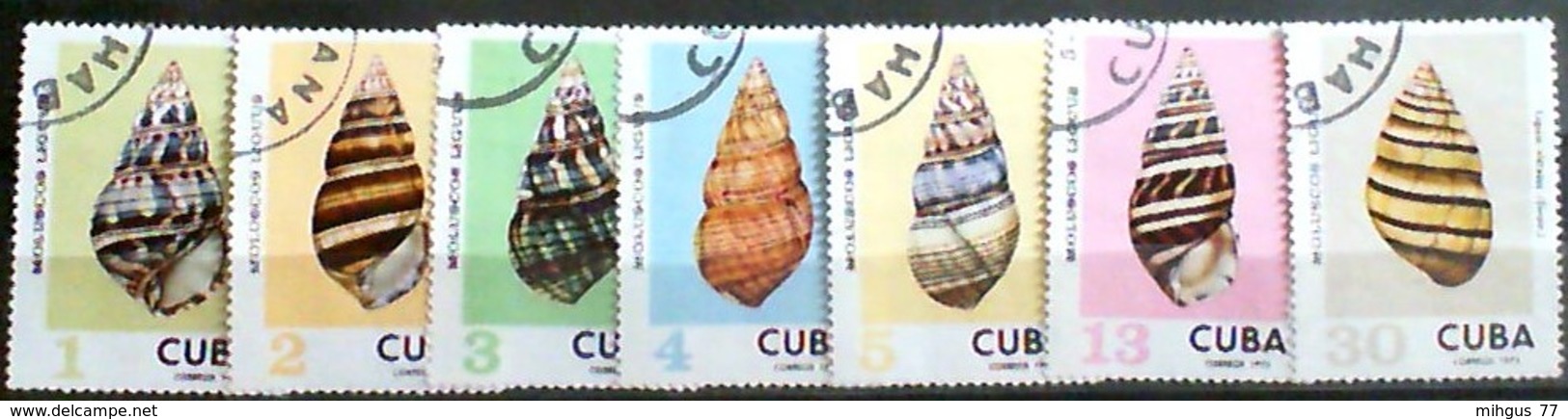 CUBA 1973 Moluscos Liguus Used Stamps - Collections, Lots & Séries