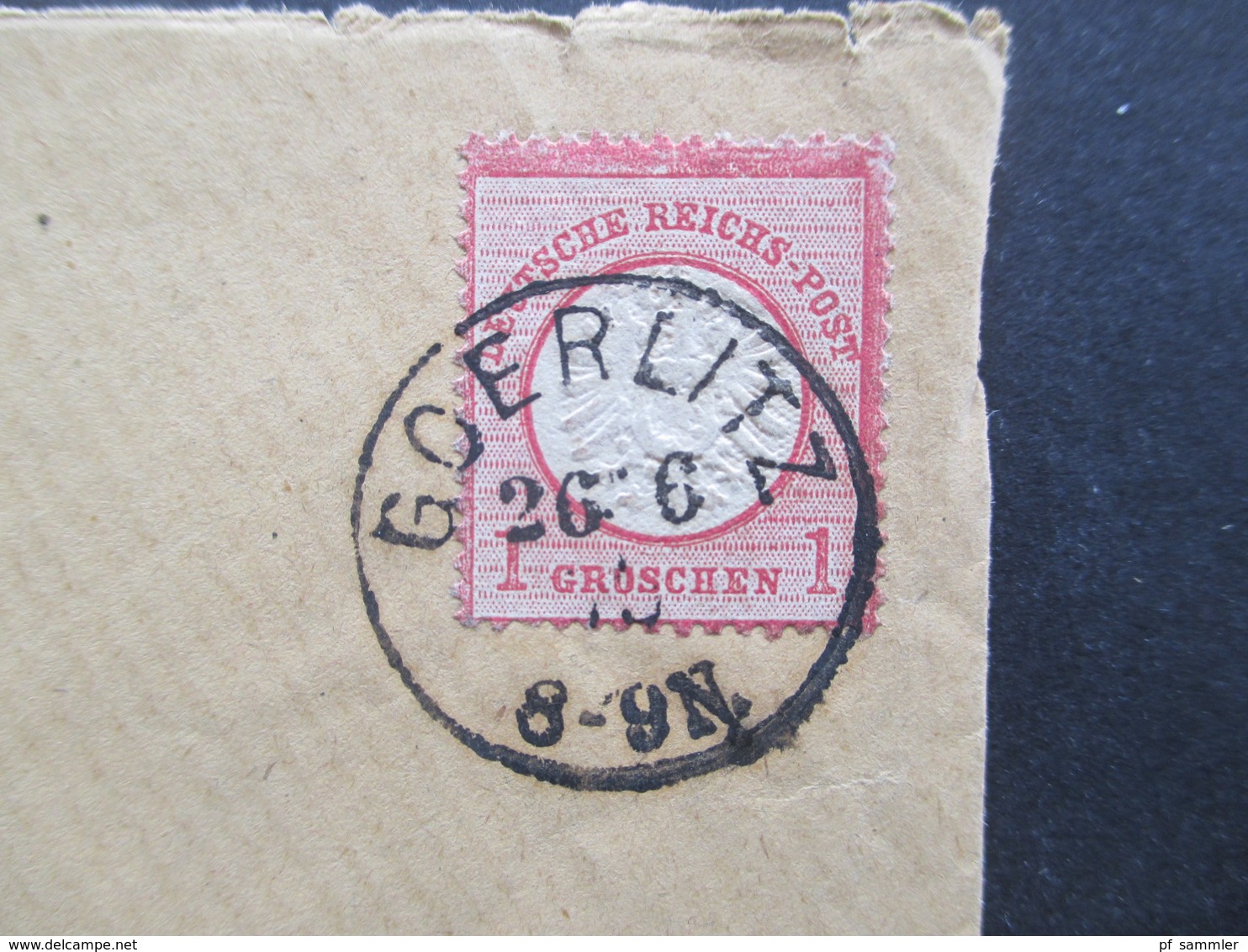 DR Brustschild Um 1873 Nr. 19 EF Stempel K1 Goerlitz Und Ank. Stempel Ra2 Liebenwerda - Brieven En Documenten