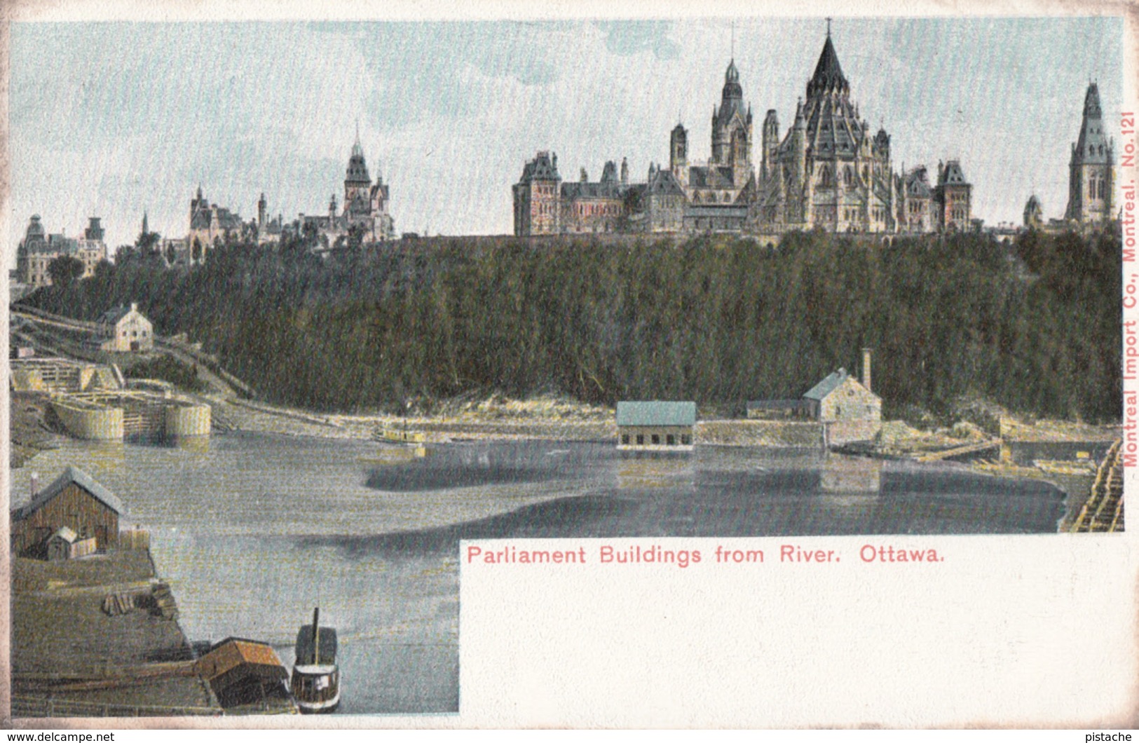 Ottawa Ontario Canada - Parliament Building From River - Parlement - Unused - 2 Scans - Ottawa