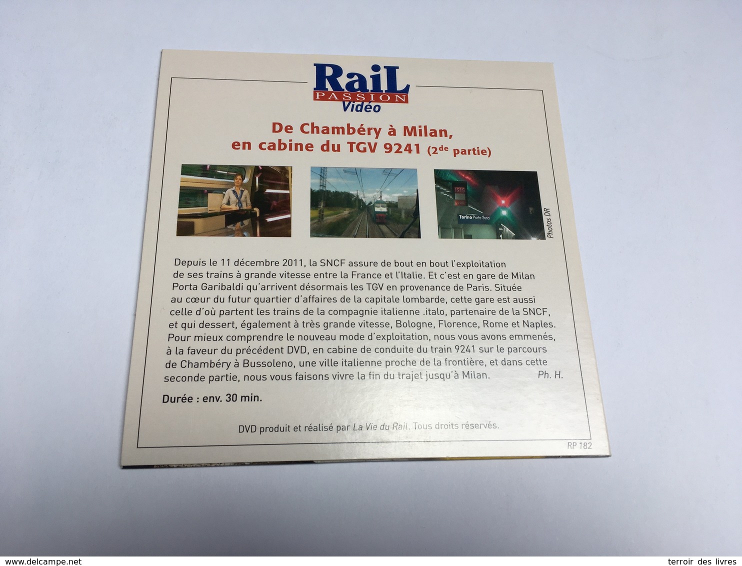 DVD Vie Du Rail De CHAMBéRY A MILAN En TGV Partie 2 - Documentary