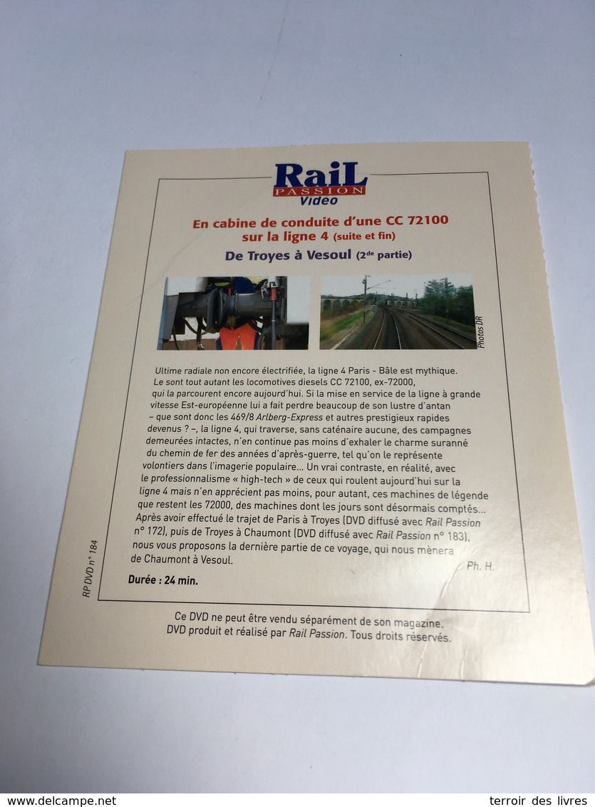 DVD Rail Passion De TROYES A VESOUL Partie 2 - Documentaires