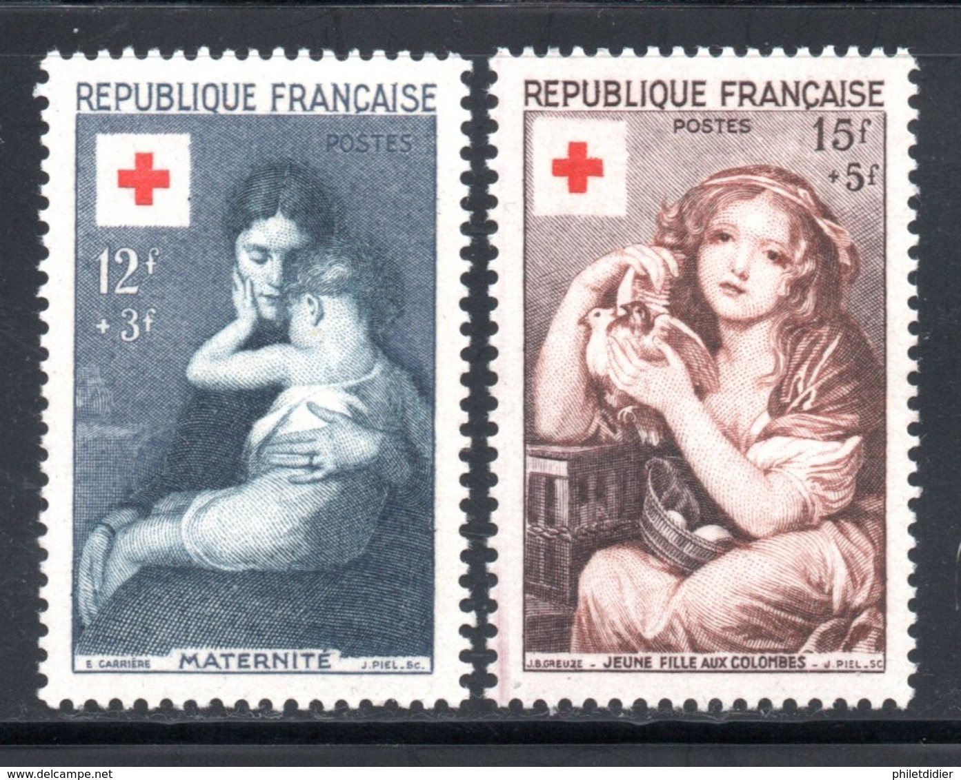 1954 - CROIX ROUGE YT 1006 ET 1007 NEUF * AVEC CHARNIERE COTE 18 € - Neufs