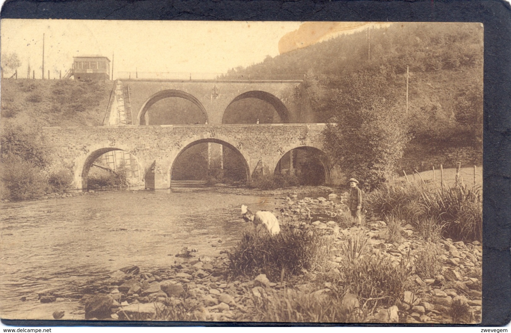 2 X TROIS-PONTS -Pont Sur L'Amblève EtHenri Moulin Et Promenade Du Pouhon - Trois-Ponts