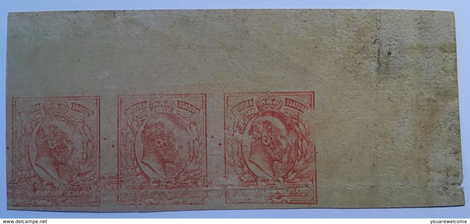 GB 1901 KEVII 1d Red Three Eckerlin Essay Of 1928 (essai Great Britain Proofs - Unused Stamps