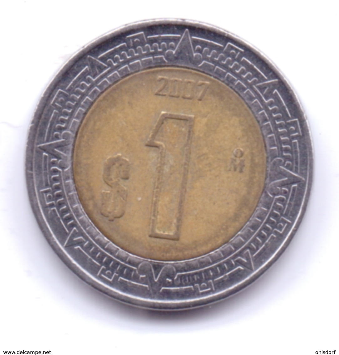 MEXICO 2007: 1 Peso, KM 603 - Mexico