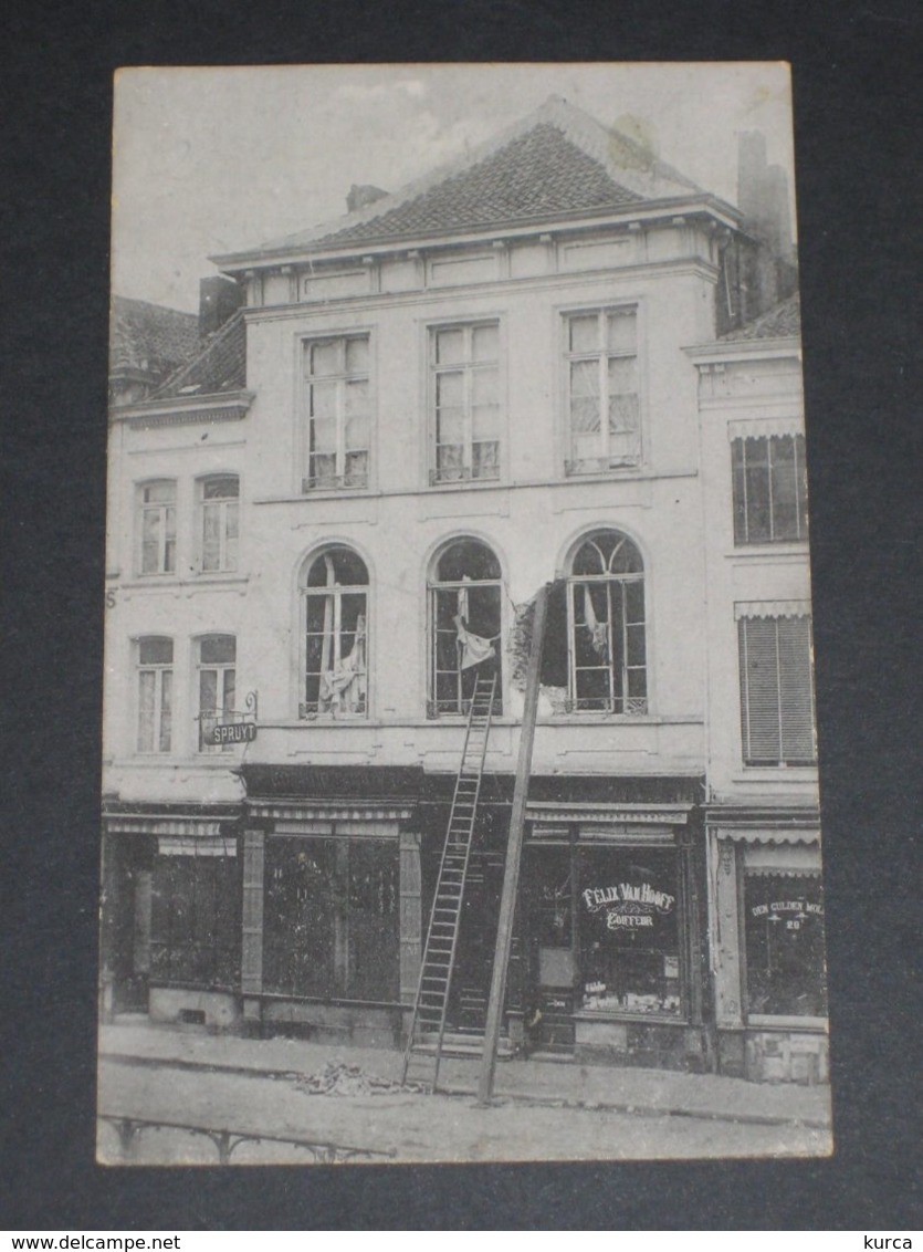 MECHELEN - Beschieting Huis Arthur Spruyt 1914 IJzerenleen - Uitg. Steemans - Mechelen