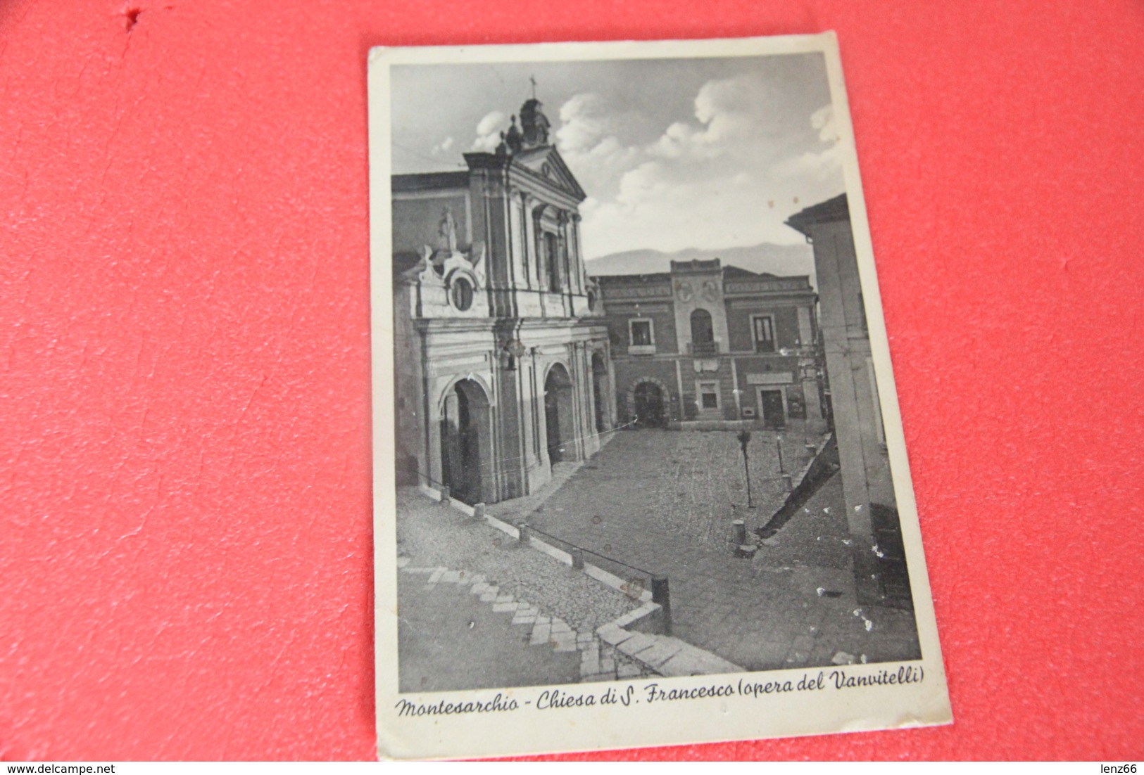 Benevento Montesarchio La Chiesa Di S. Francesco Del Vanvitelli 1942 Ed. Nazzaro + Timbro Arrivo Capriati Volturno - Benevento