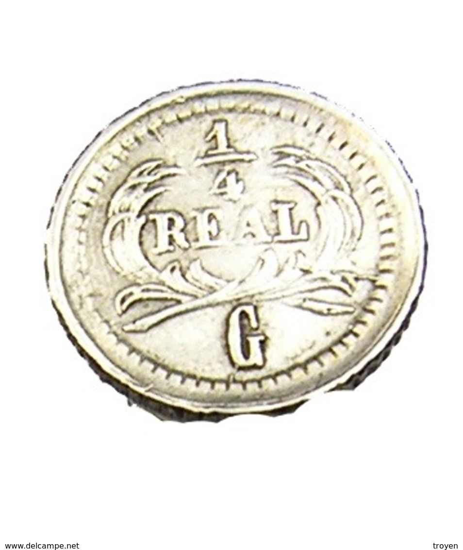 1/4 De Réal - Guatemala - Argent 835/..  - 1878 G - TTB + - Guatemala