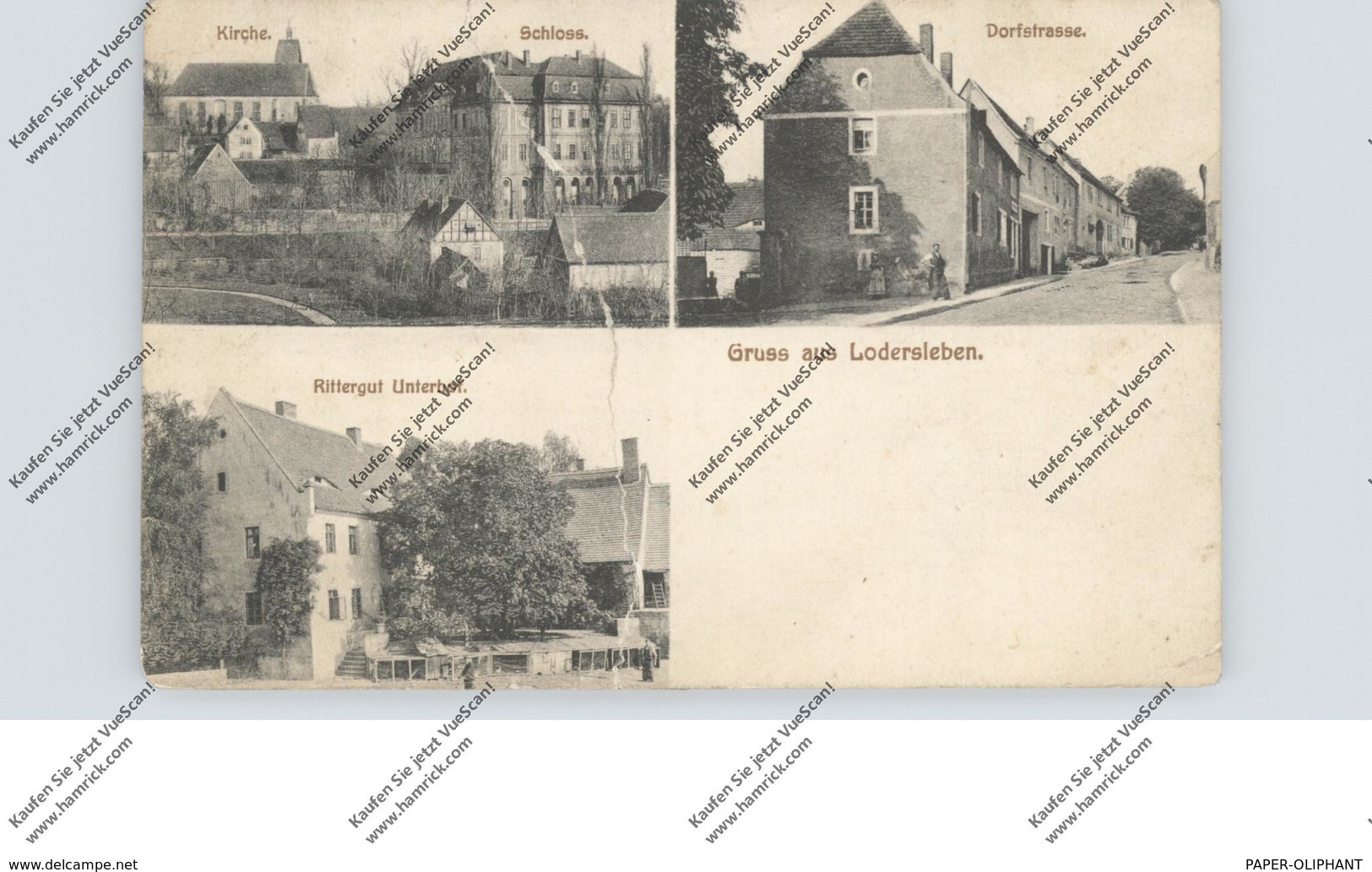 0-4240 QUERFURT - LODERSLEBEN, Dorfstrasse, Rittergut, Schloß, 1914, Grobe Mängel - Querfurt
