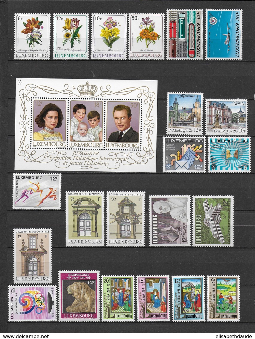 LUXEMBOURG - ANNEE COMPLETE 1988 ** MNH - - Años Completos