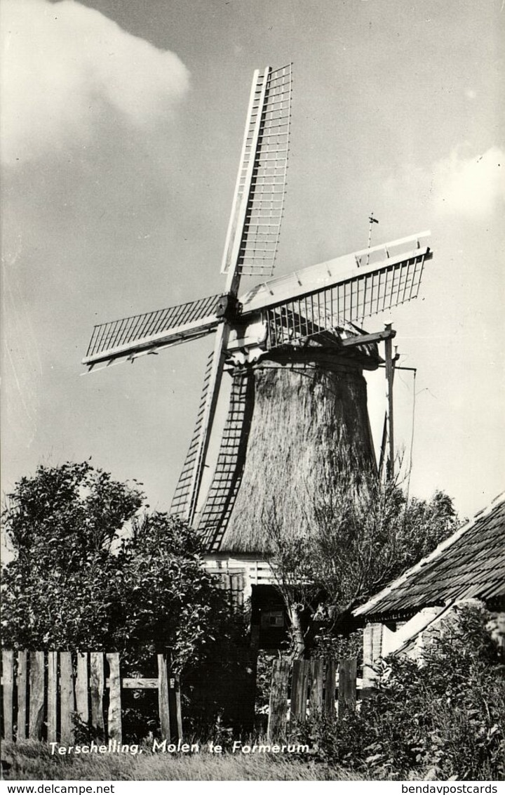 Nederland, TERSCHELLING, Molen Te Formerum (1950s) Ansichtkaart - Terschelling