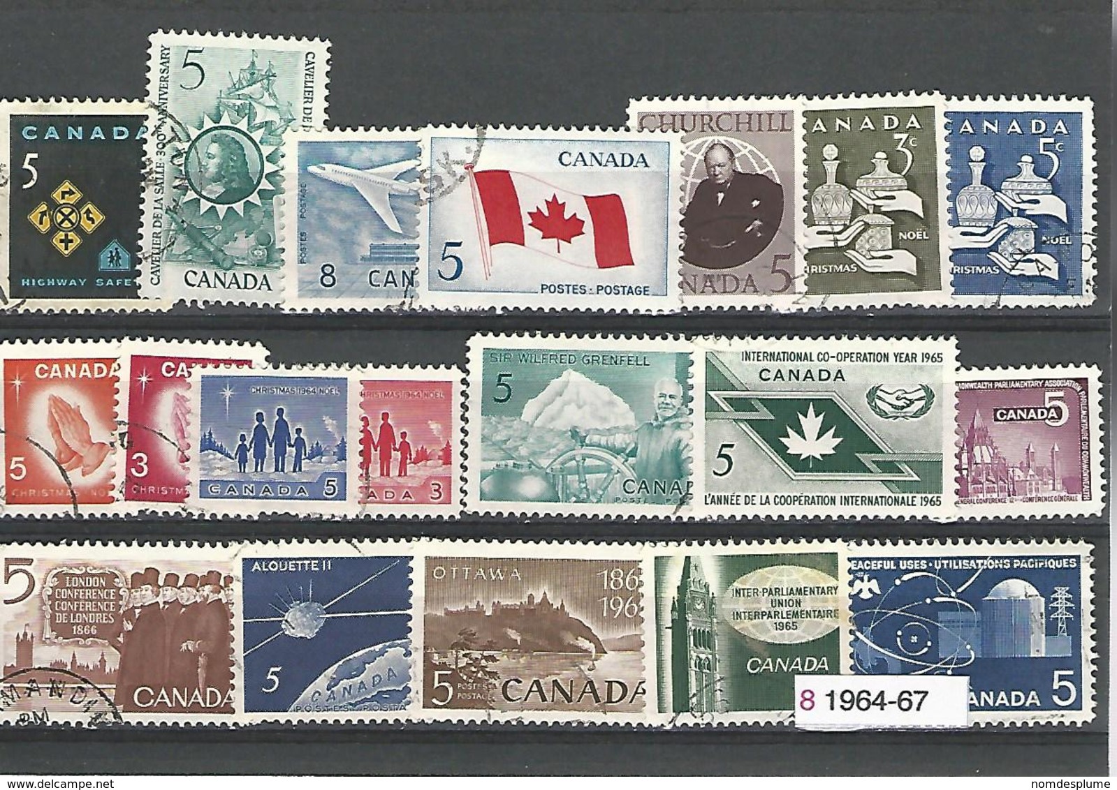 33824r ) Canada Collection Commemoratives 1964 1965 1966 1967 - Usati