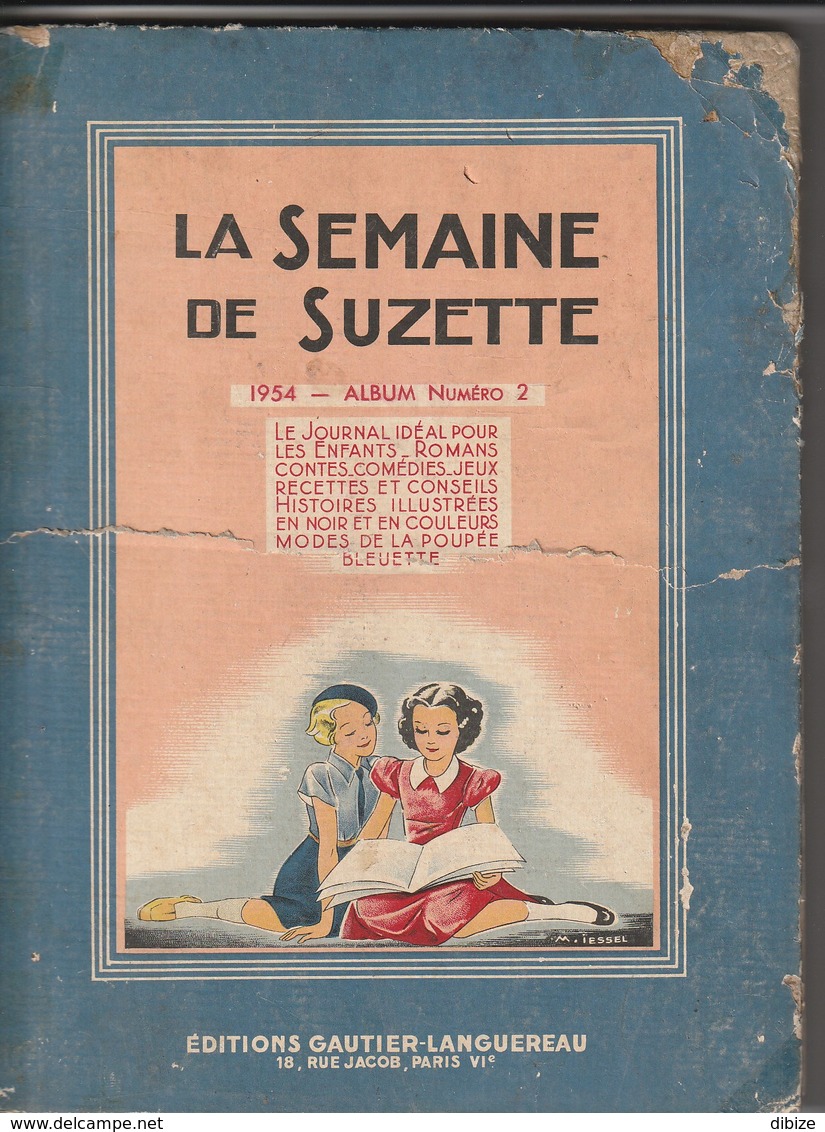 Bande Dessinée. La Semaine De Suzette. Album N° 2. 1954. Fascicules N° 19 à 35. Complet. - La Semaine De Suzette