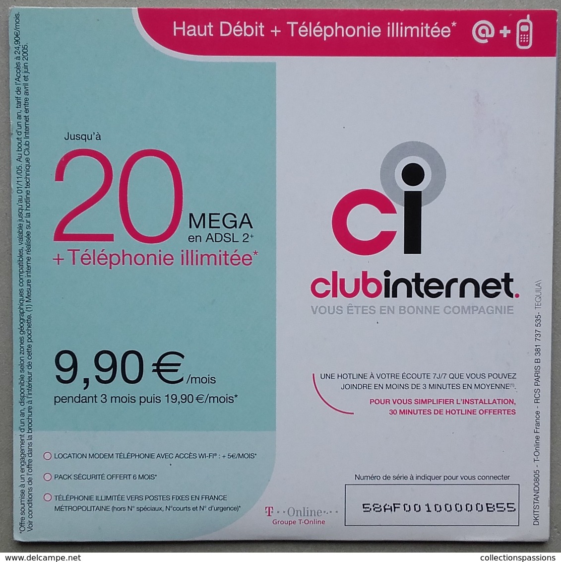 - Pochette CD ROM De Connexion Internet - CLUB INTERNET - - Kits De Connexion Internet