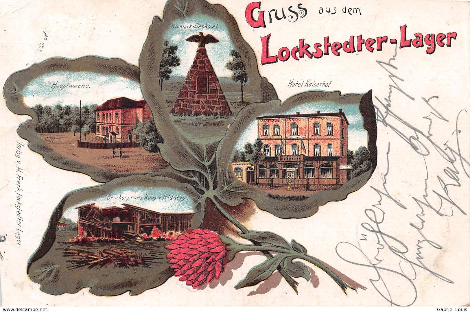 Gruss Aus Dem Lockstedter-Lager - Litho - Hauptwache - Beschossenes Haus Ridders - Hohenlockstedt