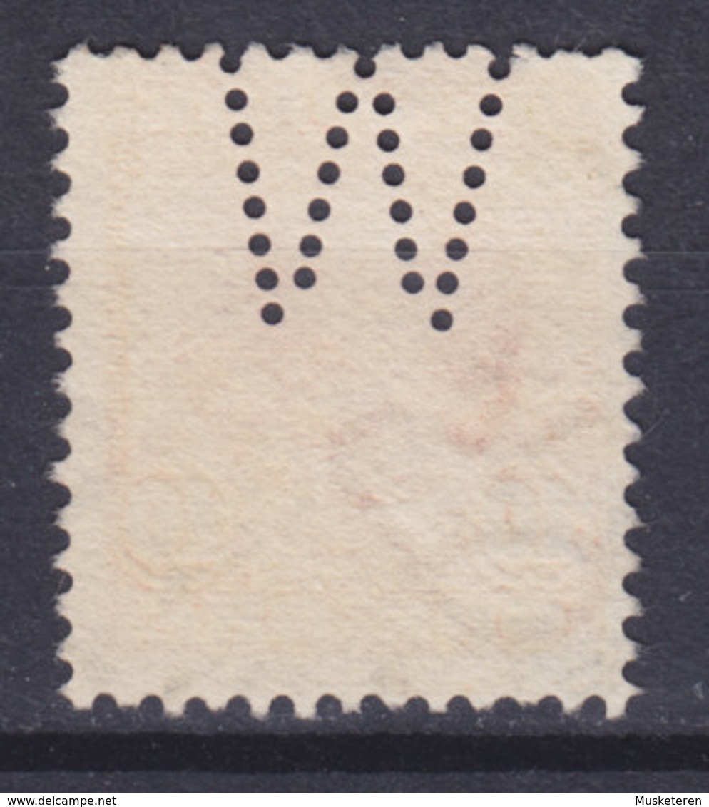 Denmark Perfin Perforé Lochung (W02) 'W' T. M. Werner, København King König Fr. VIII. Stamp (2 Scans) - Variétés Et Curiosités