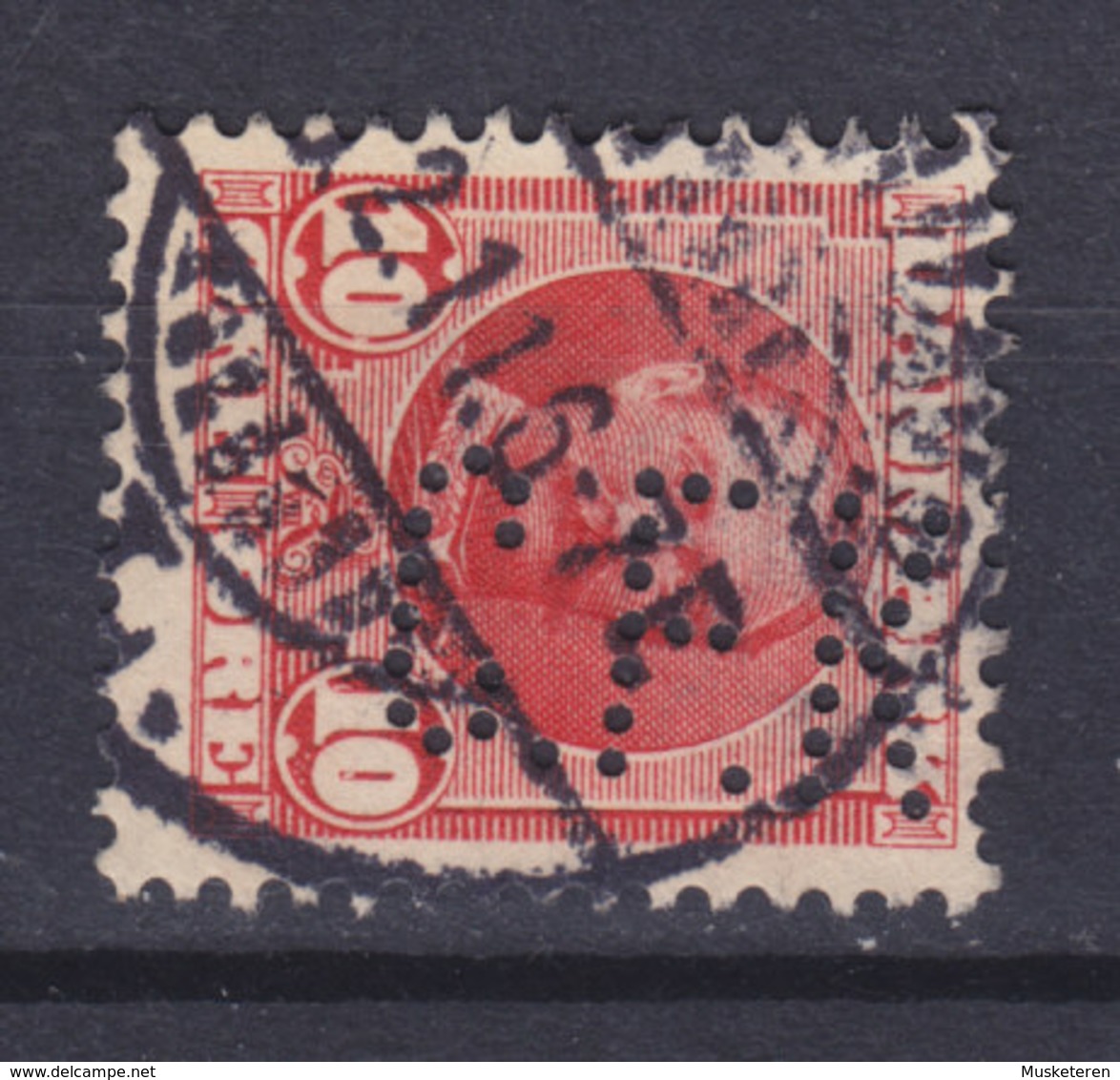 Denmark Perfin Perforé Lochung (C18) 'C.F.K.' Christian F. Kehlet, København King König Fr. VIII. Stamp (2 Scans) - Abarten Und Kuriositäten