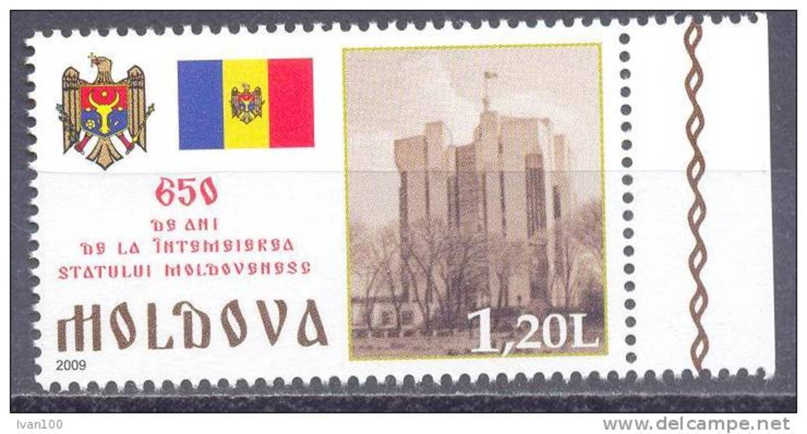 2009. Moldova, 650y Of The State Moldova, 1v, Mint/** - Moldova