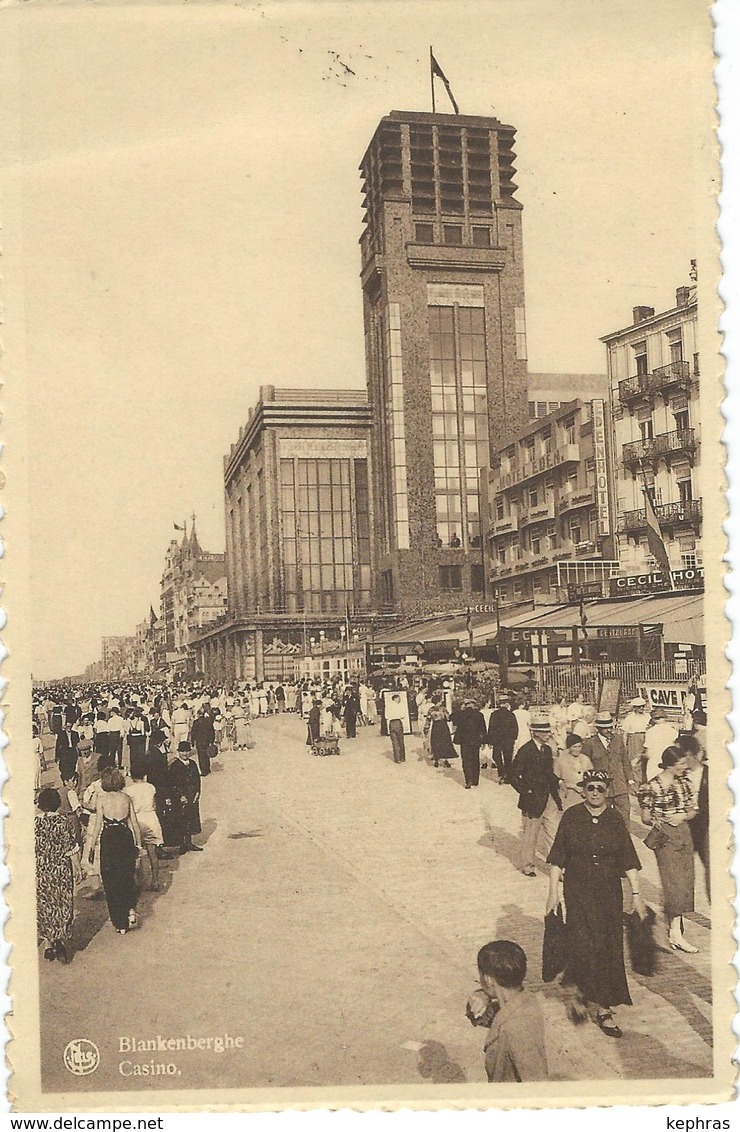 BLANKENBERGHE : Casino - RARE CPA - Cachet De La Poste 1945 - Blankenberge