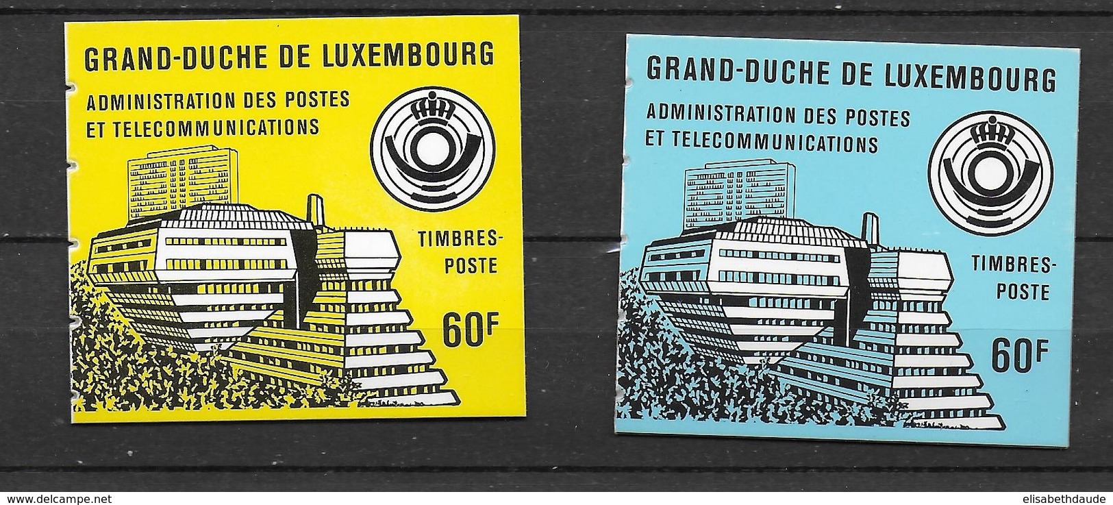 LUXEMBOURG - 1986 - 2 CARNETS COMPLETS (BLEU + JAUNE) YVERT N° 1106/1107 ** MNH - COTE = 10 EUR - Postzegelboekjes