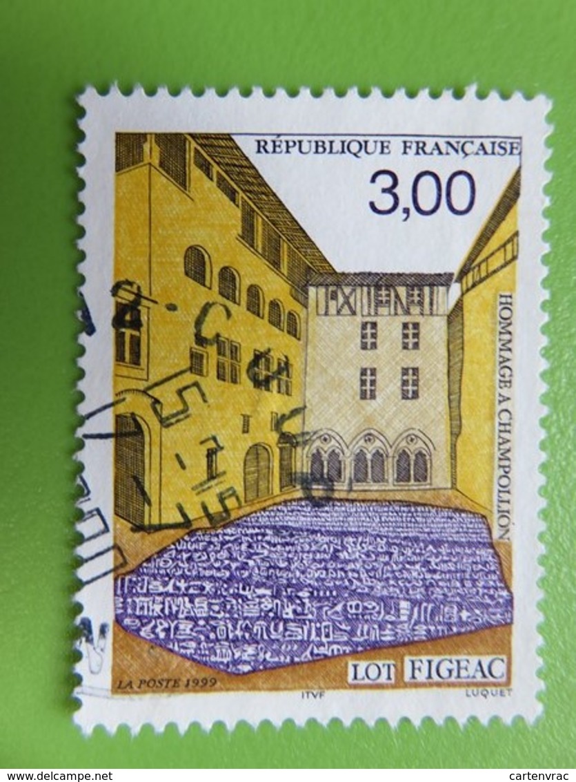 Timbre France YT 3256 - Série Touristique - Figeac (Lot) - 1999 - Used Stamps