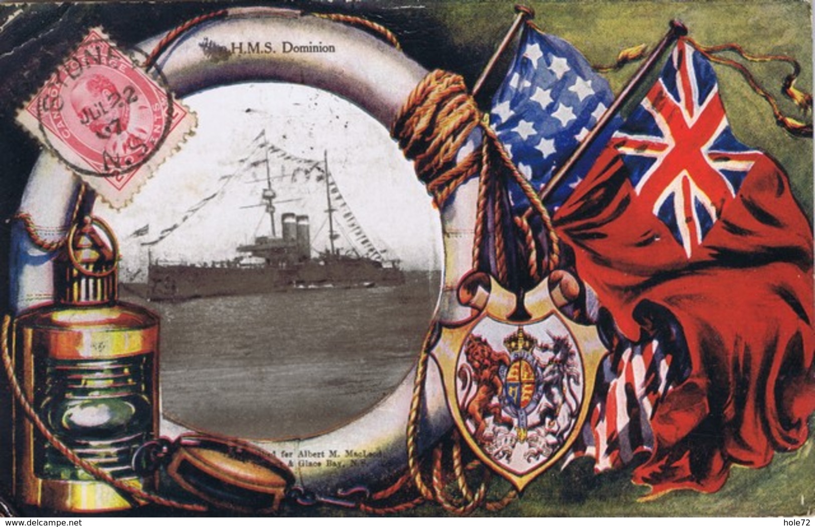 Canada - Nova Scotia - Halifax - H.M.S. Dominion - King Edward VII-class Battleship Of The Royal Navy - Halifax