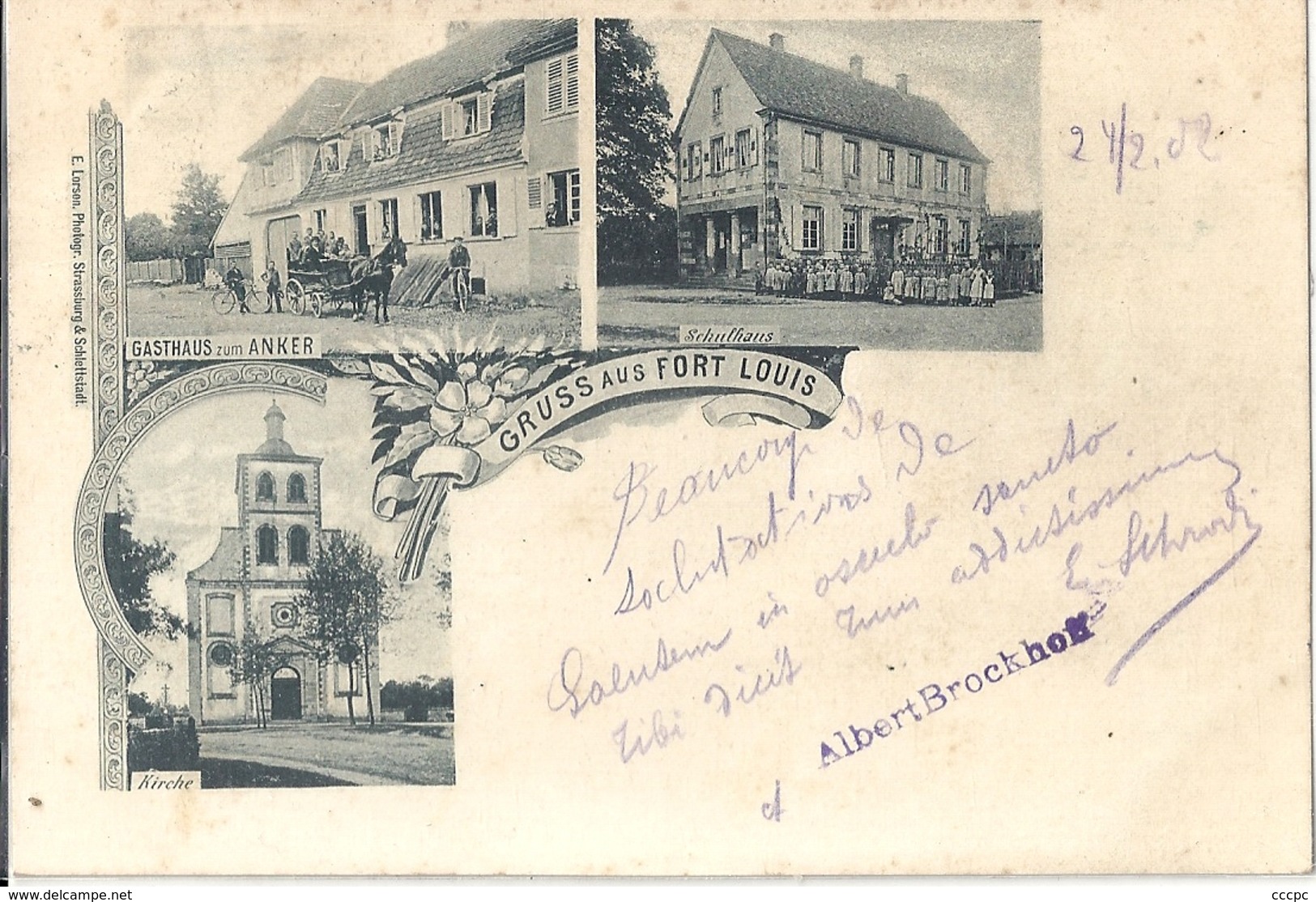 CPA Gruss Aus Fort Louis Alsace Allemande - Drulingen