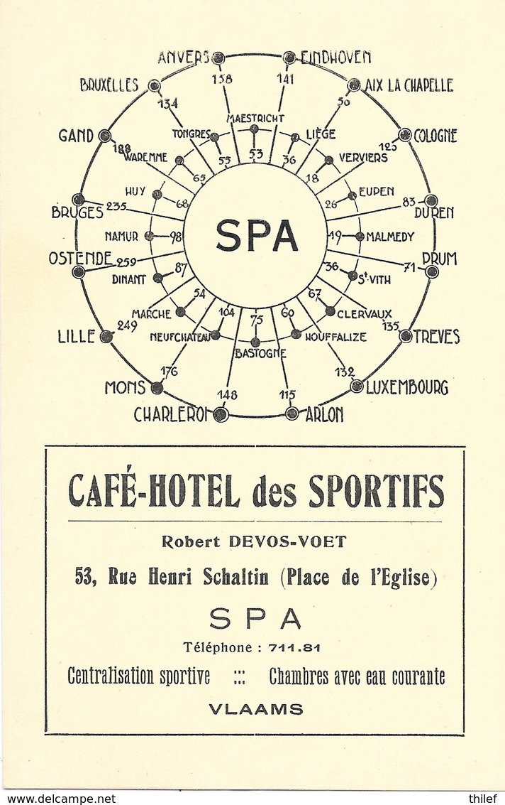 Spa NA148: Café-Hôtel Des Sportifs, Rue Henri Schaltin... - Spa