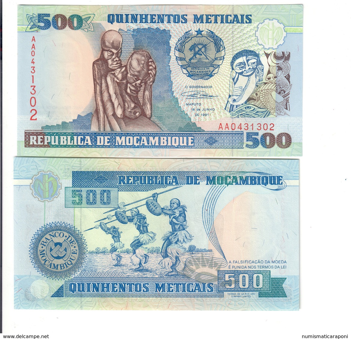 MOZAMBIQUE MOZAMBICO 1991 500 Meticais AA FDS Unc Lotto 3201 - Mozambique