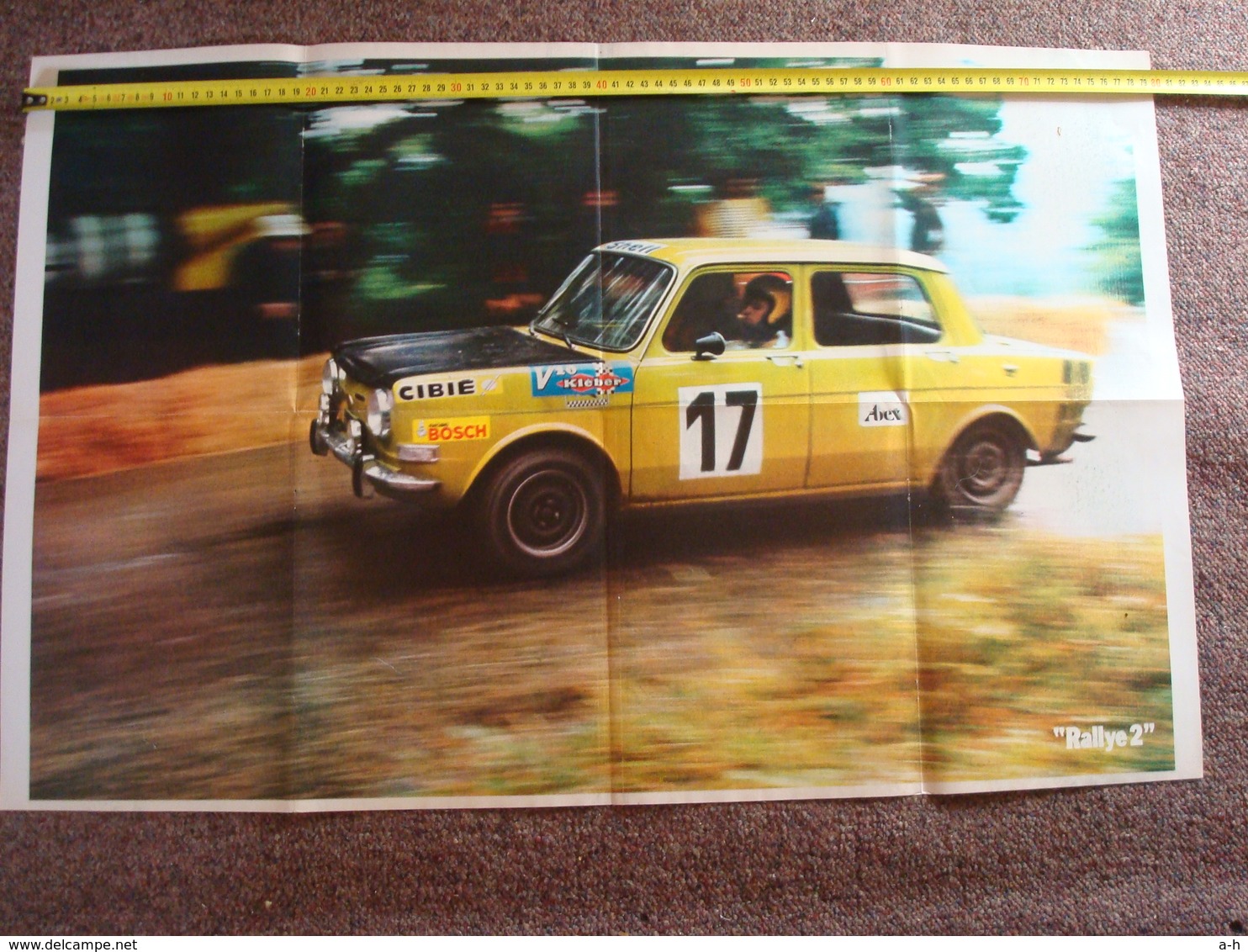 Grand Poster Simca Rallye 2 , S R T .Original 1970 + . - Other & Unclassified