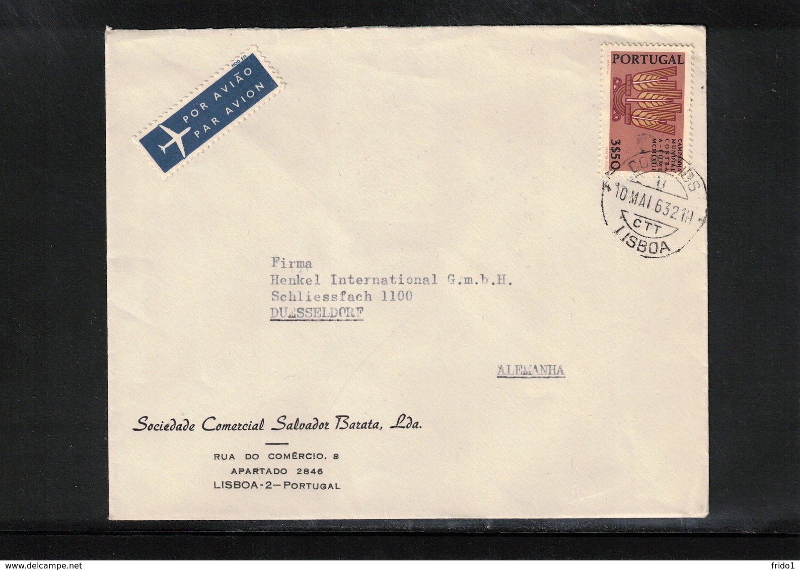 Portugal 1963 Interesting Airmail Letter - Lettres & Documents